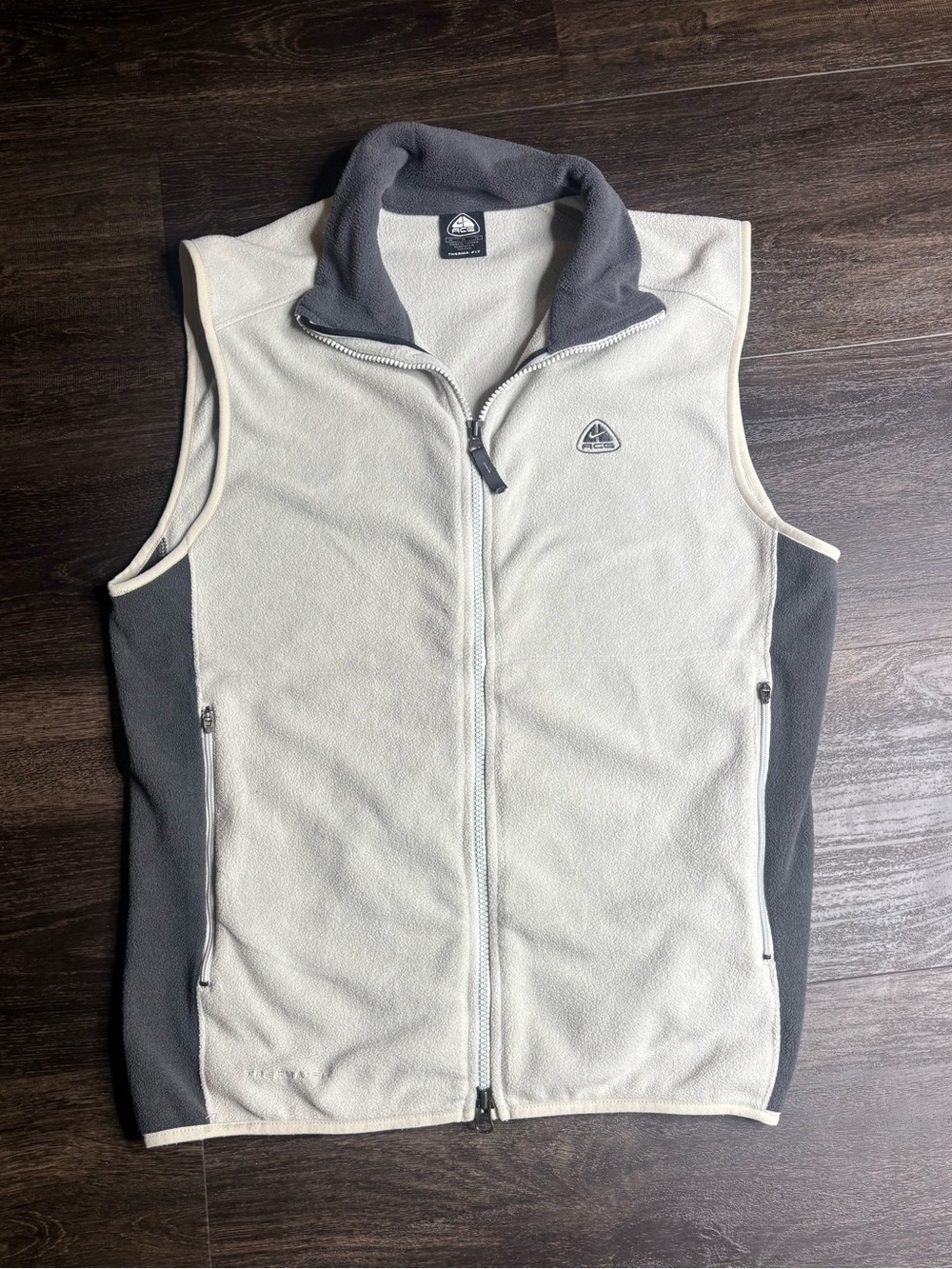 90s Made In USA Nike ACG Vest Cream Mens M Vintage